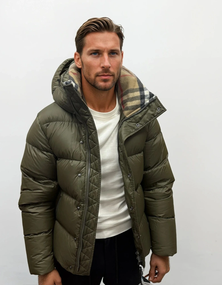 Halsby Down Puffer Jacket Khaki Green
