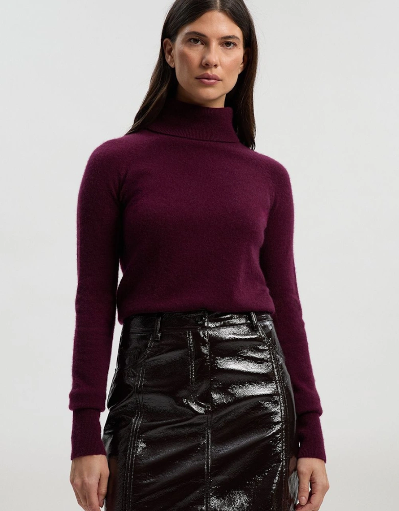 High Shine Faux Leather Mini Skirt