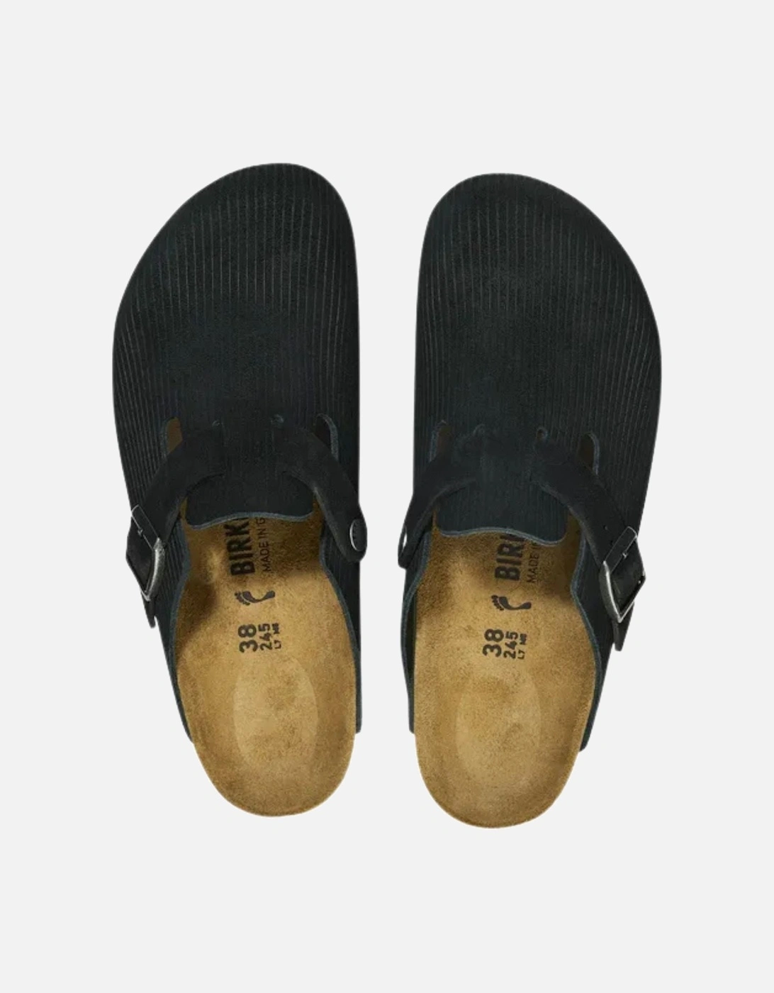 Birkenstock Boston Clog Suede Leather - Corduroy Black