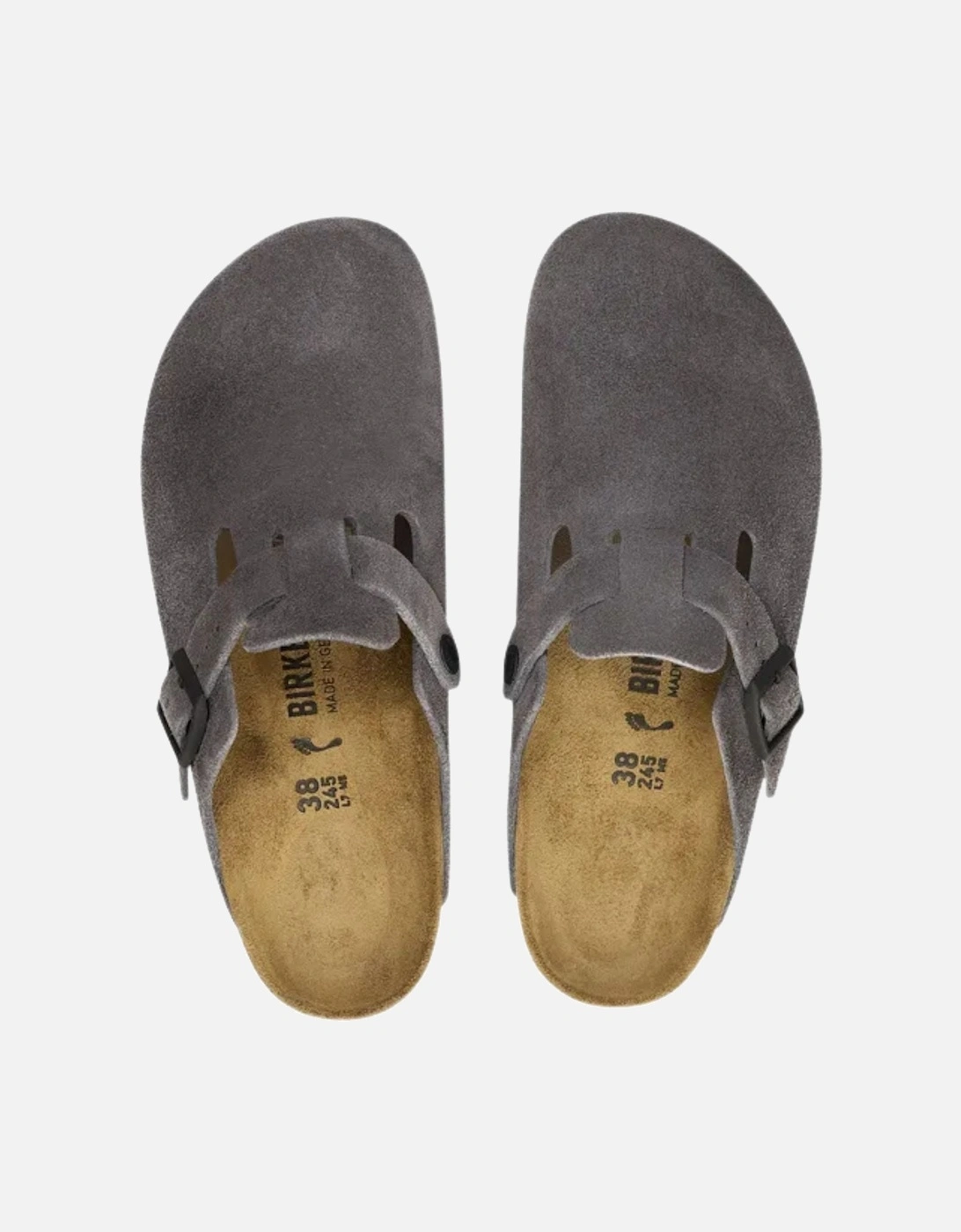 Suede Leather Clog - Velvet Grey