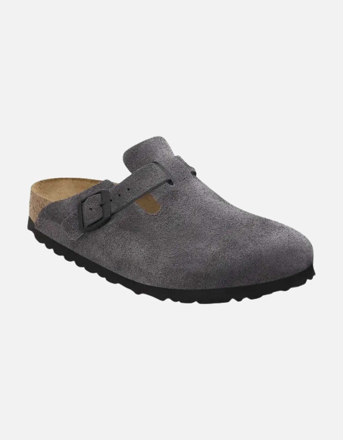 Suede Leather Clog - Velvet Grey