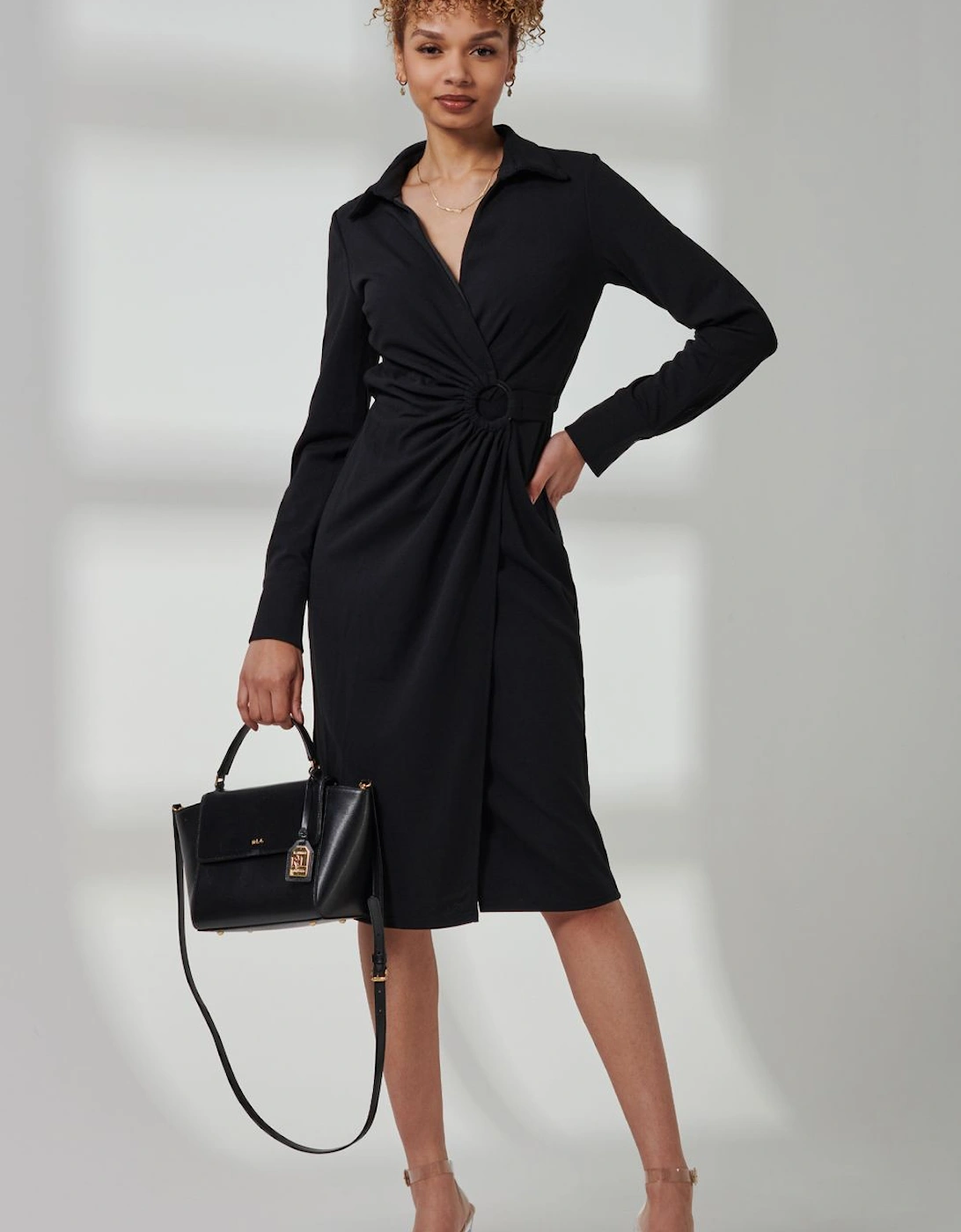 Reveka Wrap Ruched Shirt Dress, 2 of 1