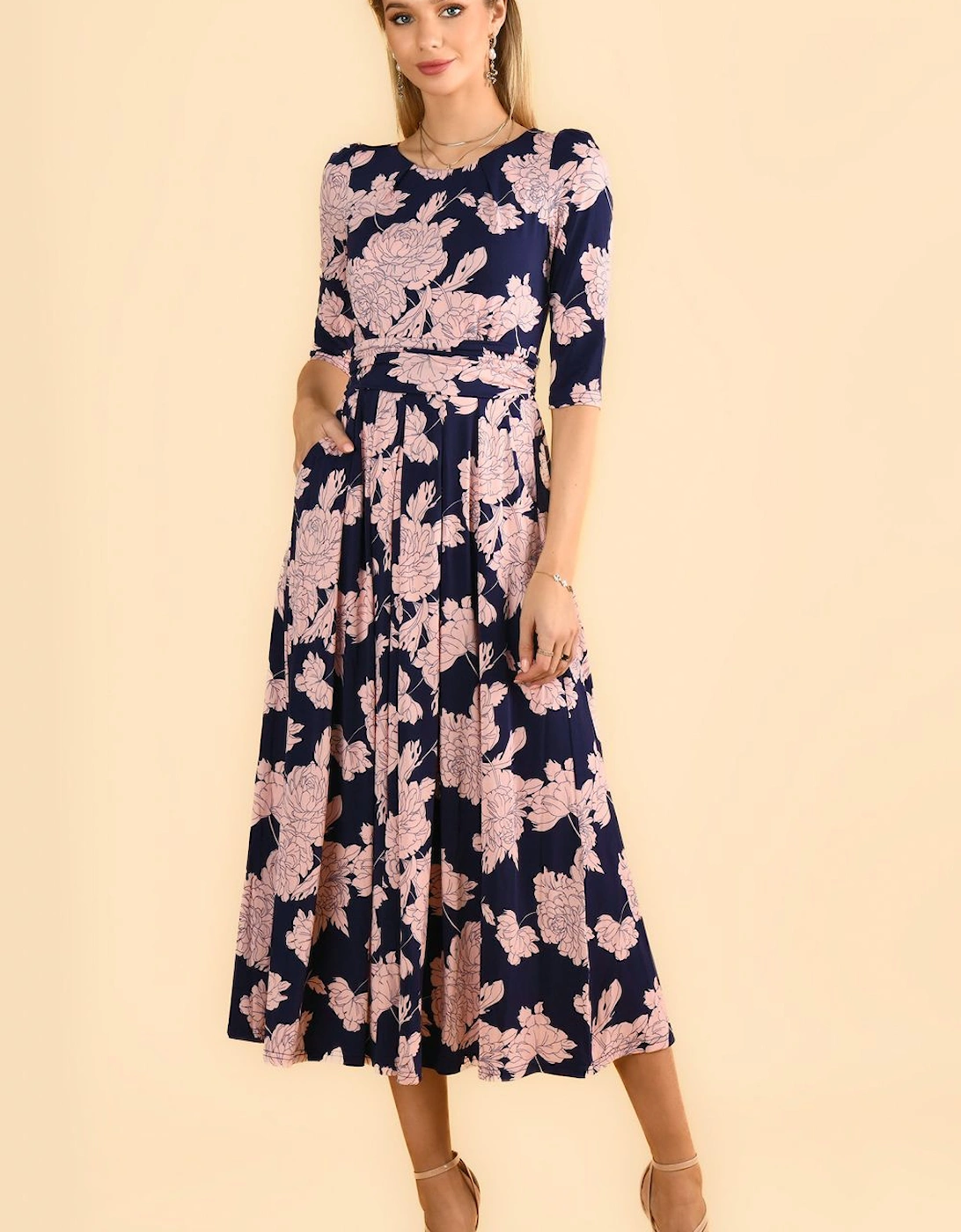 Karla 3/4 Sleeve Jersey Maxi Dress, 2 of 1