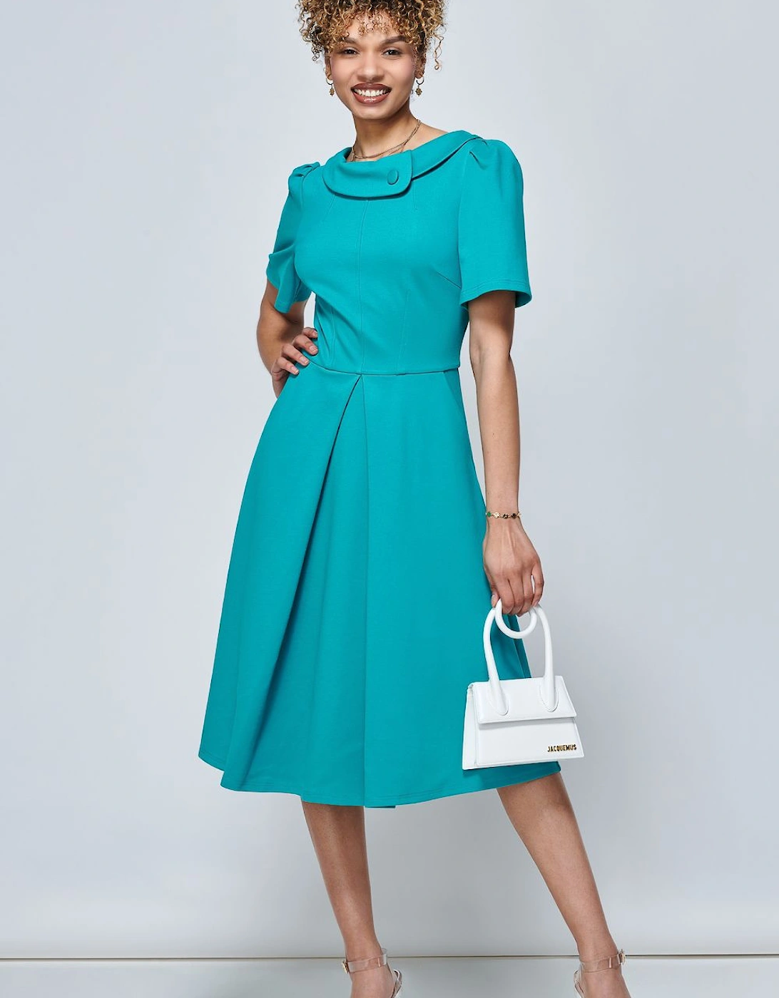 Sophia Button Collar Dress, 2 of 1