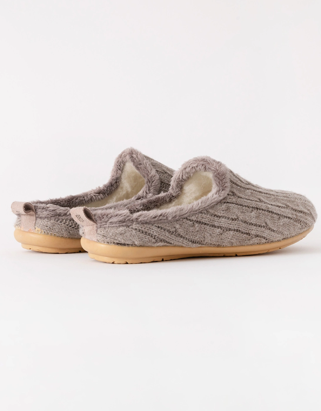 Snippy Womens Knit Slippers - Atmosphere Wheat