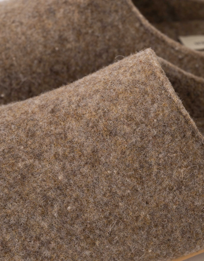 Snippy Womens Felt Slippers - Wheat