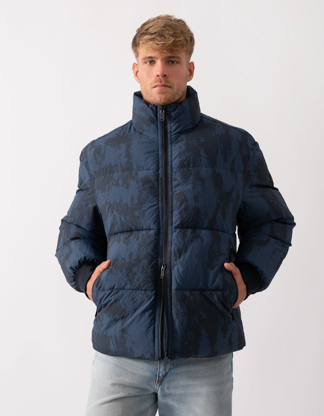 Hugo Boss Men's Navy Boss Orange Oshin Jacket - Dark Blue 404  38/Regular 48/M