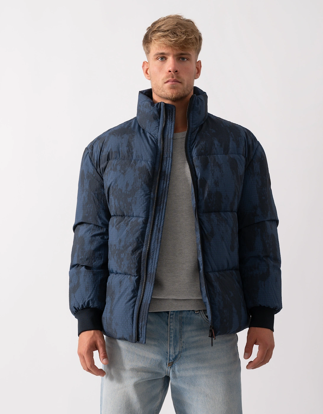 BOSS Orange Oshin Mens Jacket - Dark Blue 404