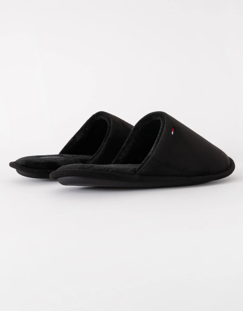 Core Hilfiger Flag Mens House Slippers - Black