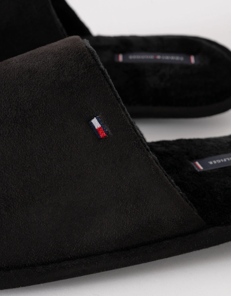 Core Hilfiger Flag Mens House Slippers - Black