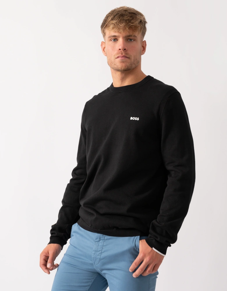 BOSS Green K_Ever-X Mens Crew Neck Jumper - Black 001