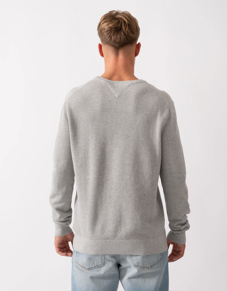 Essential Structure Crew Neck Mens Sweatshirt - Light Grey Heather