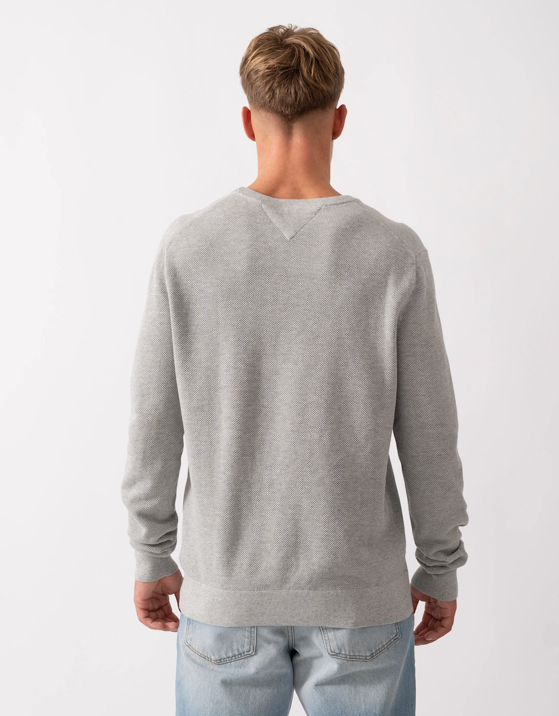 Essential Structure Crew Neck Mens Sweatshirt - Light Grey Heather
