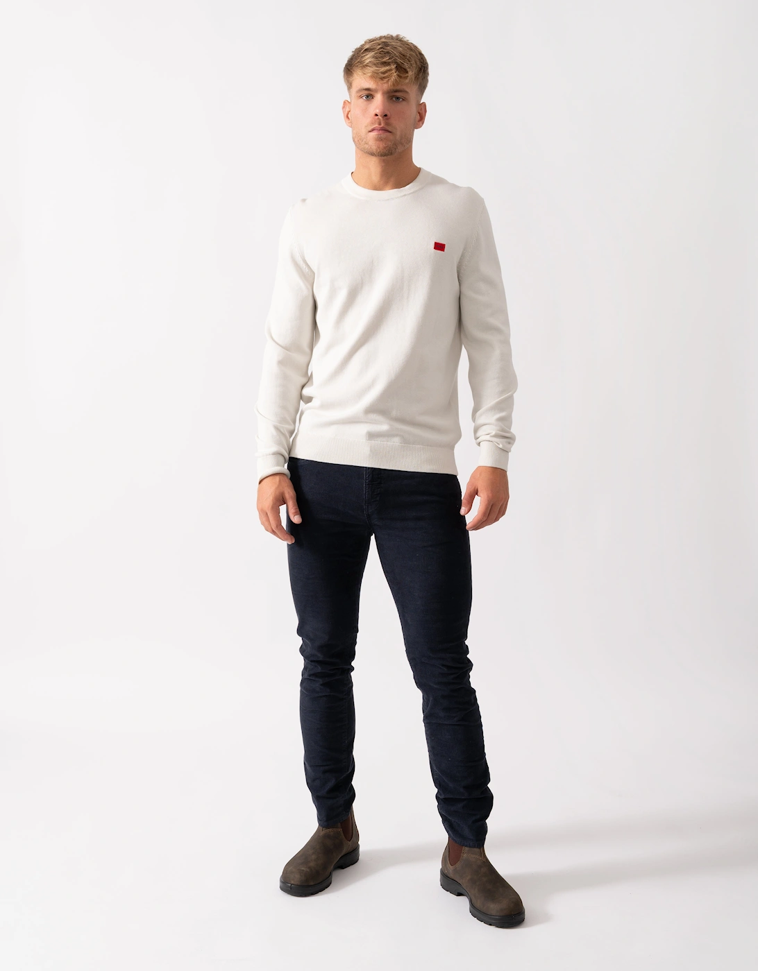 HUGO San Cassius Mens Crew Neck Sweater - Natural 102, 4 of 3