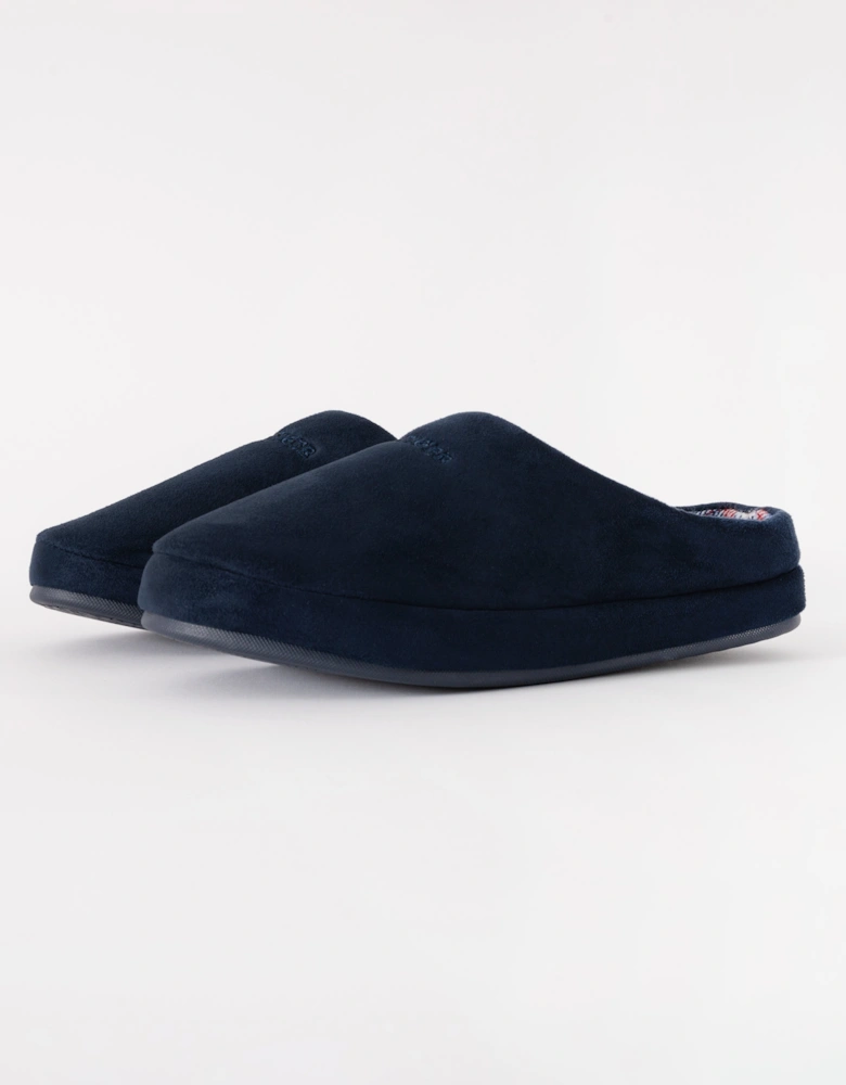 Check Hilfiger Mens Suede House Slippers - Desert Sky