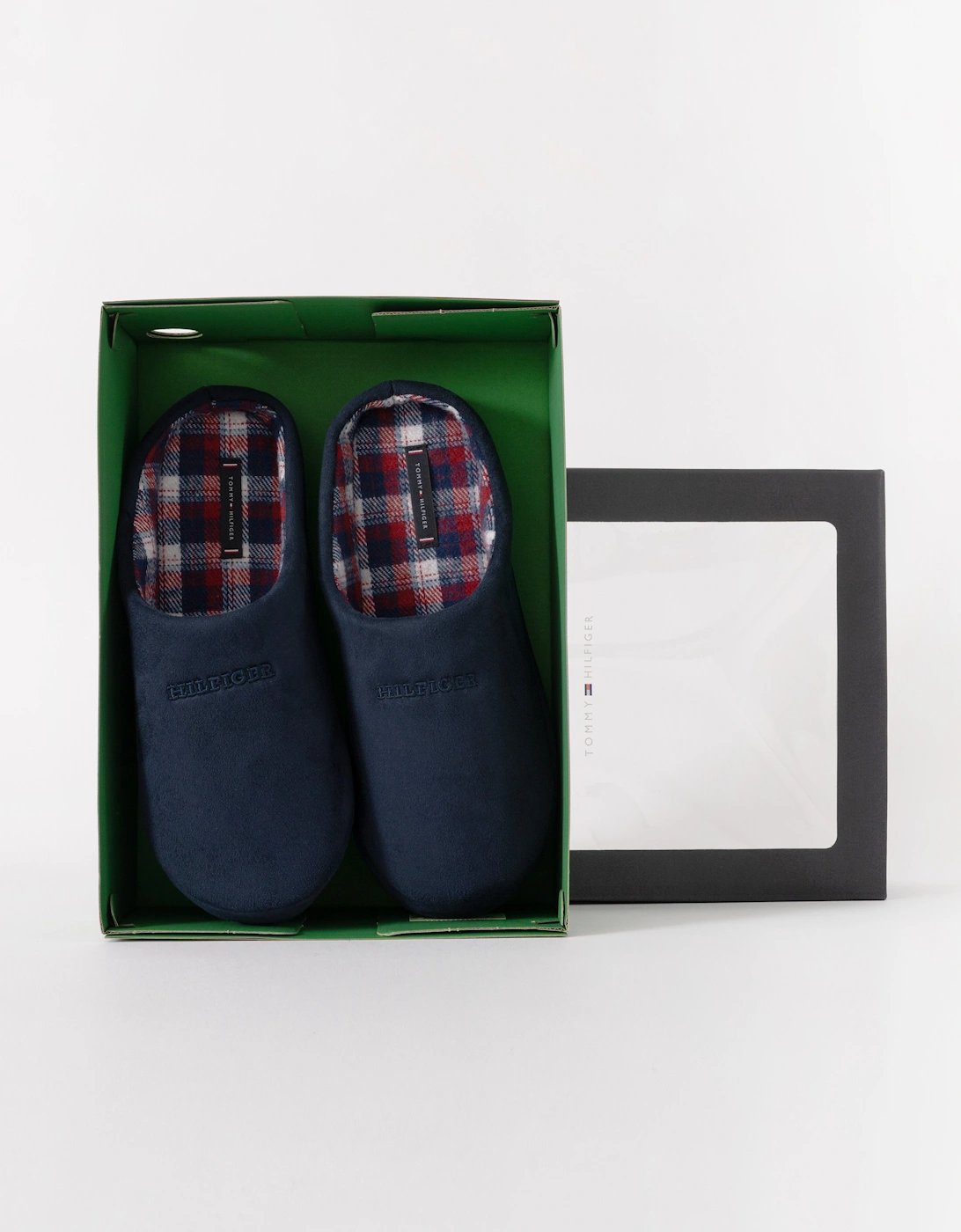 Check Hilfiger Mens Suede House Slippers - Desert Sky, 7 of 6