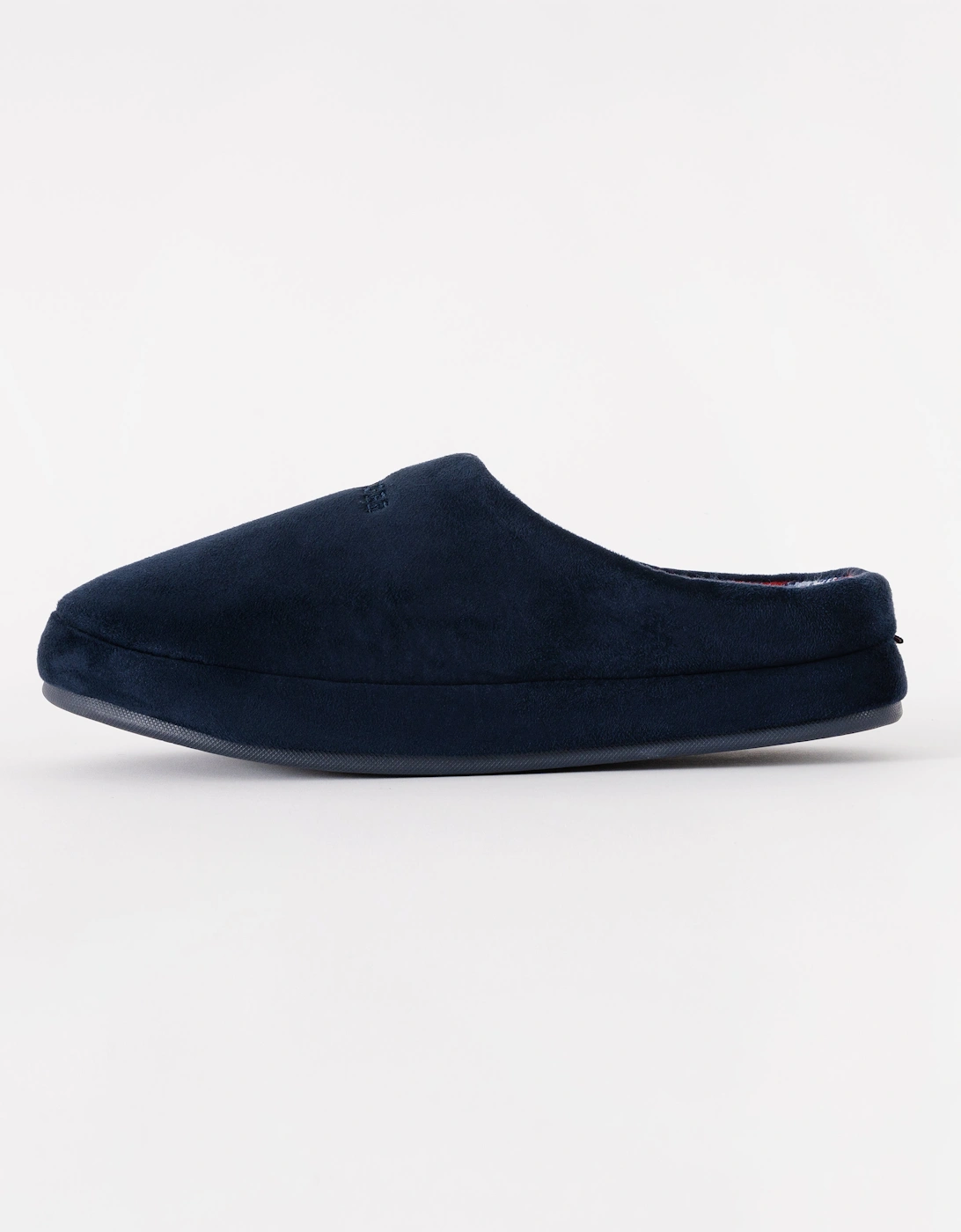Check Hilfiger Mens Suede House Slippers - Desert Sky