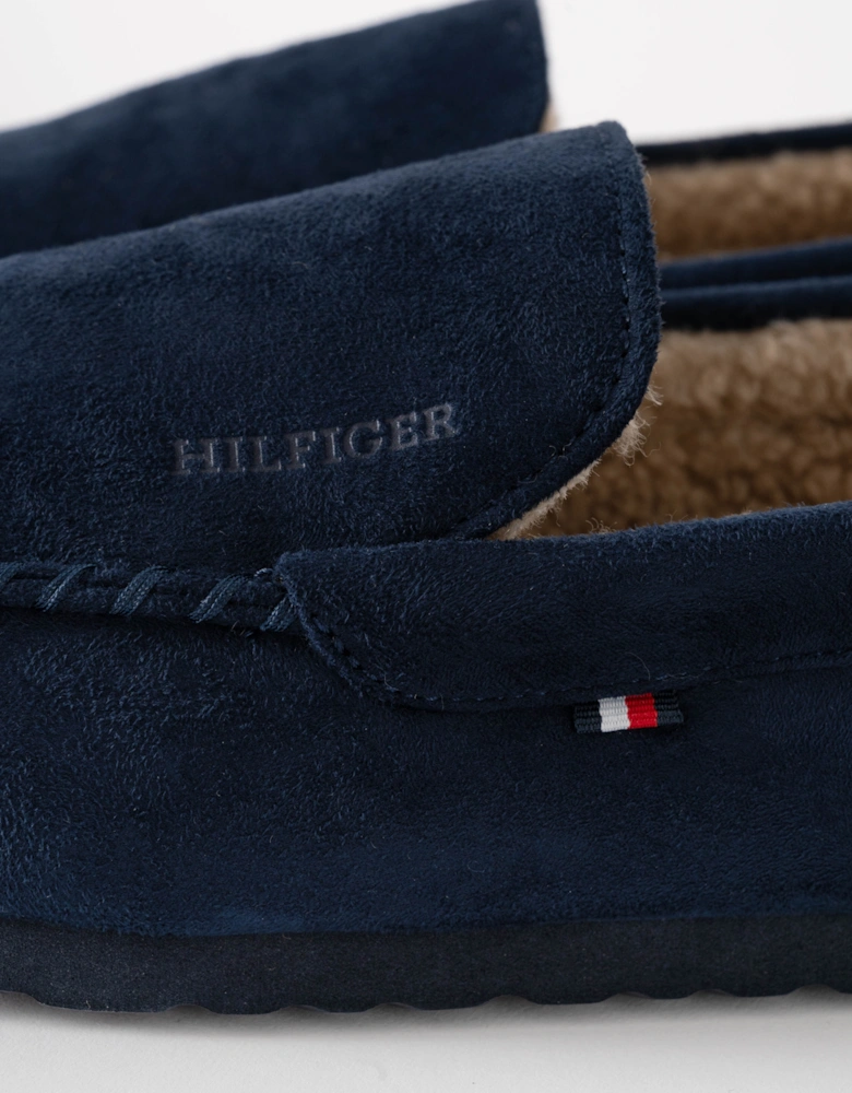 Suede Hilfiger Mens Driver House Shoes - Desert Sky