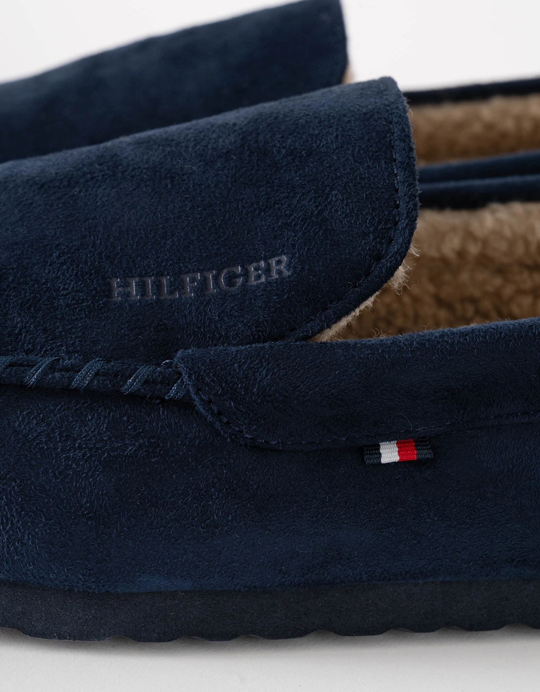 Suede Hilfiger Mens Driver House Shoes - Desert Sky
