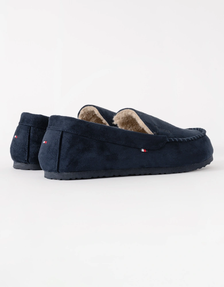 Suede Hilfiger Mens Driver House Shoes - Desert Sky