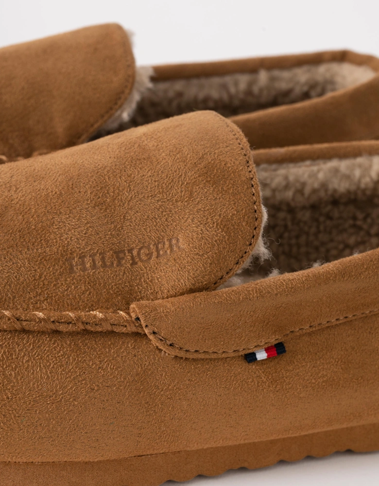 Suede Hilfiger Mens Driver House Shoes - Desert Khaki