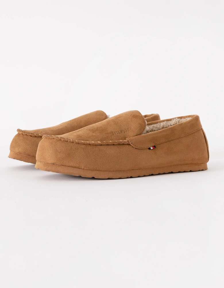 Suede Hilfiger Mens Driver House Shoes - Desert Khaki