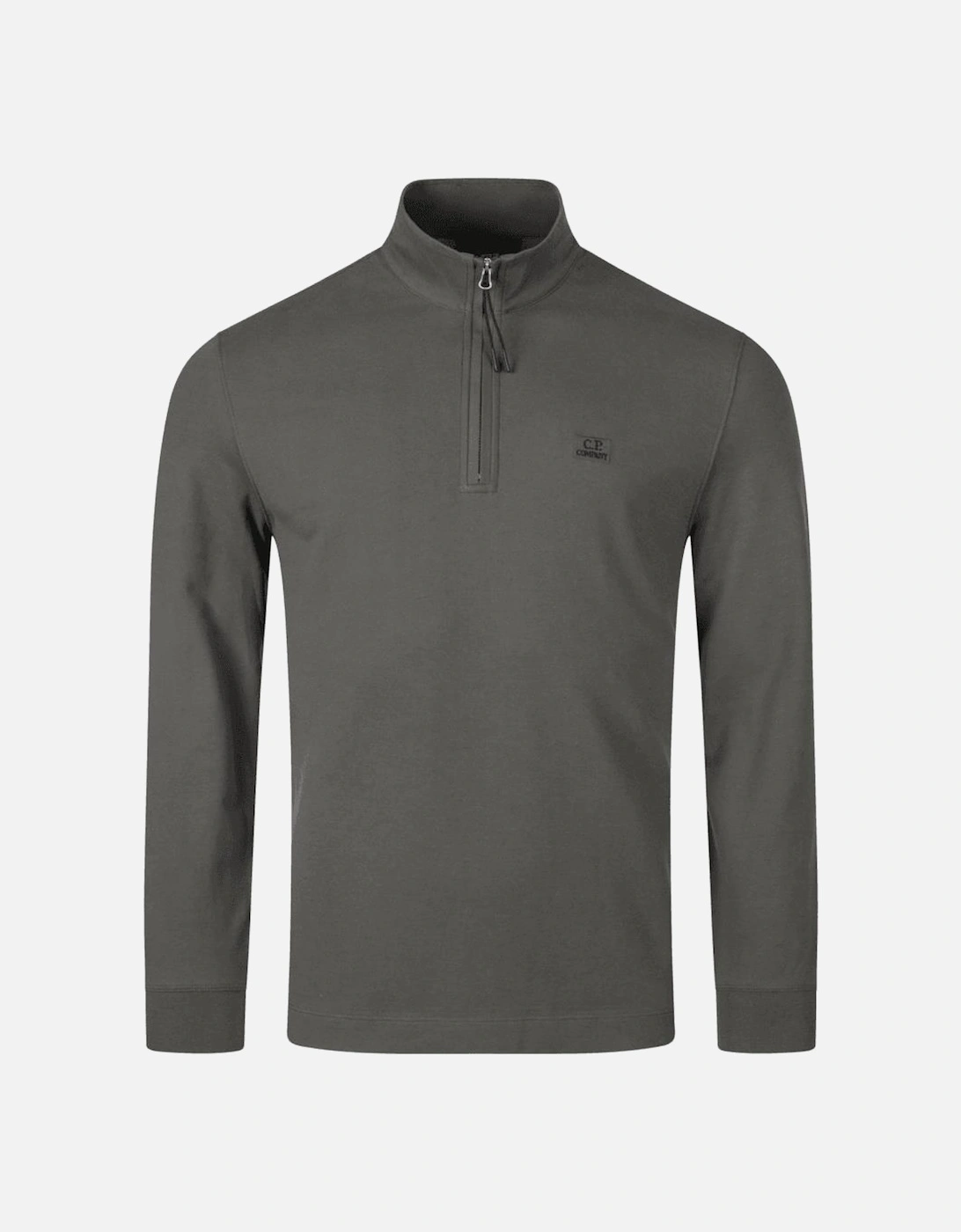 Long Sleeve Pique Quarter Zip Grey Polo, 3 of 2