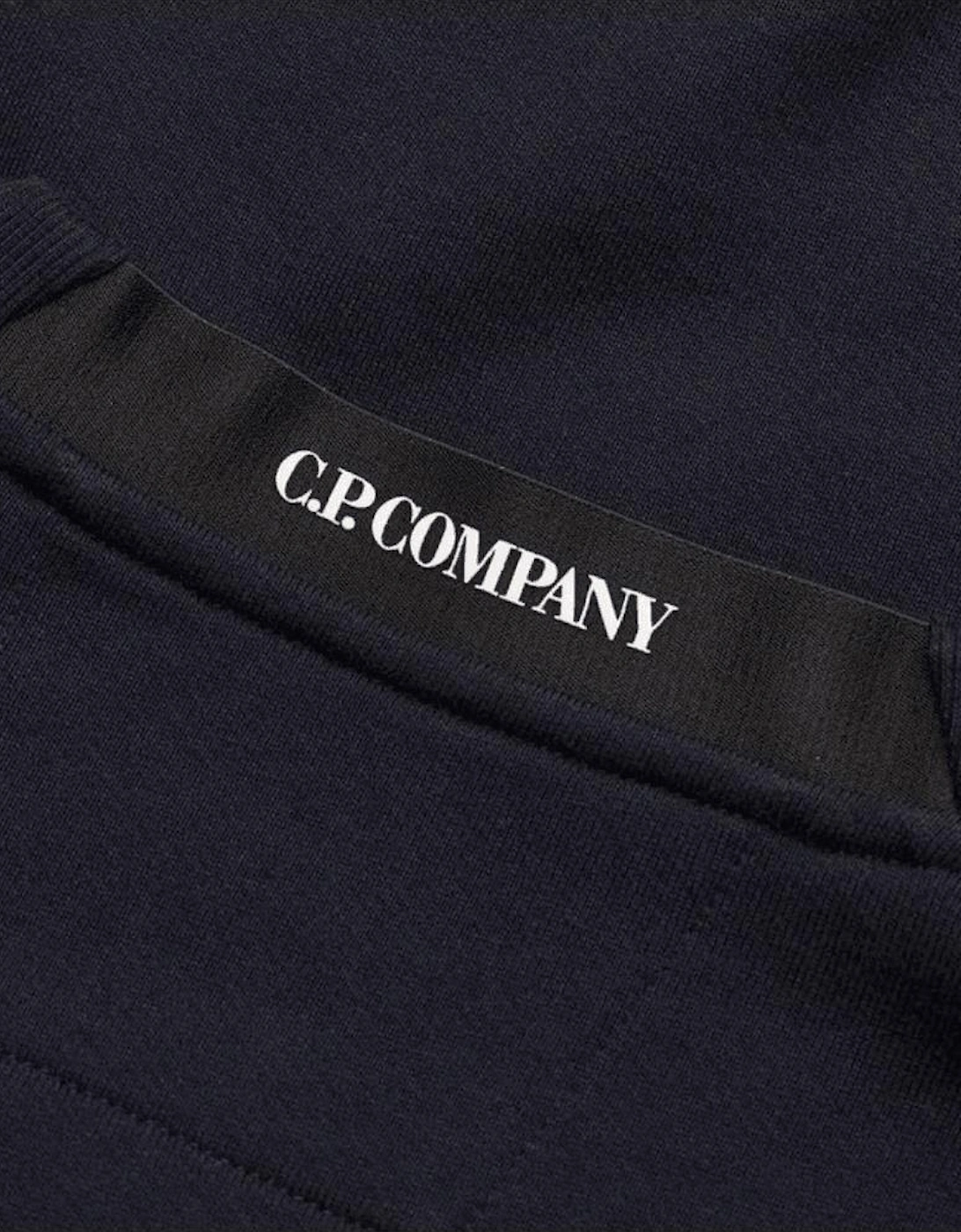 Cotton Lens Logo Crew Neck Navy Sweatshirt