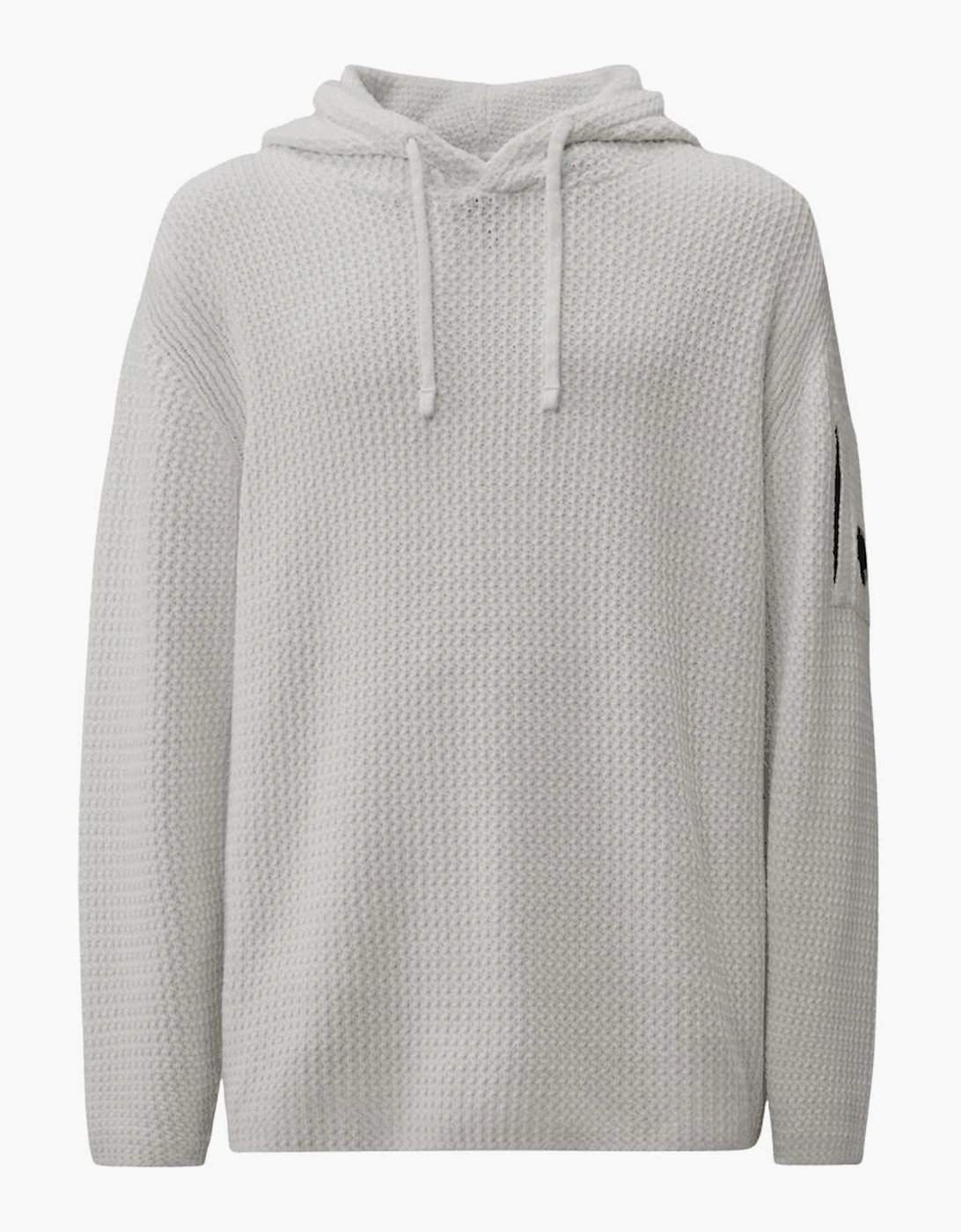 CP Company Men's Chenille Cotton Textured White Hoodie - Size: 38