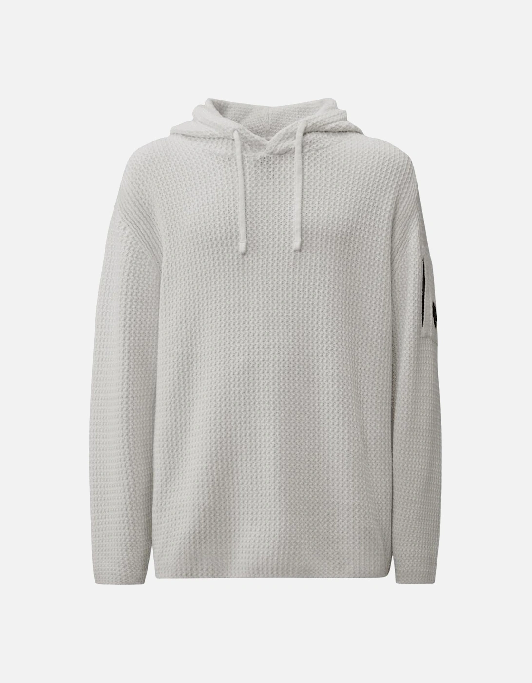 Chenille Cotton Textured White Hoodie, 4 of 3