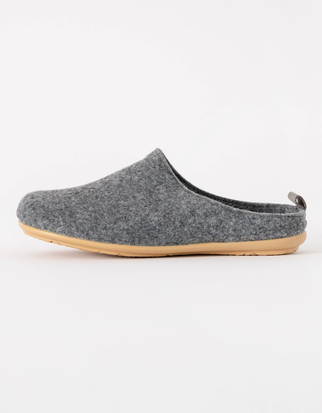 Snippy Womens Felt Slippers - Grey Wheat