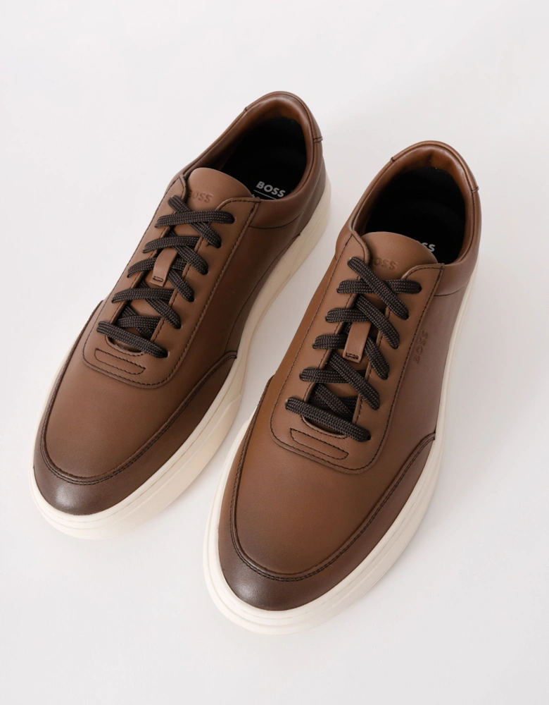 BOSS Orange Kieran Tennis Trainers - Medium Brown 210
