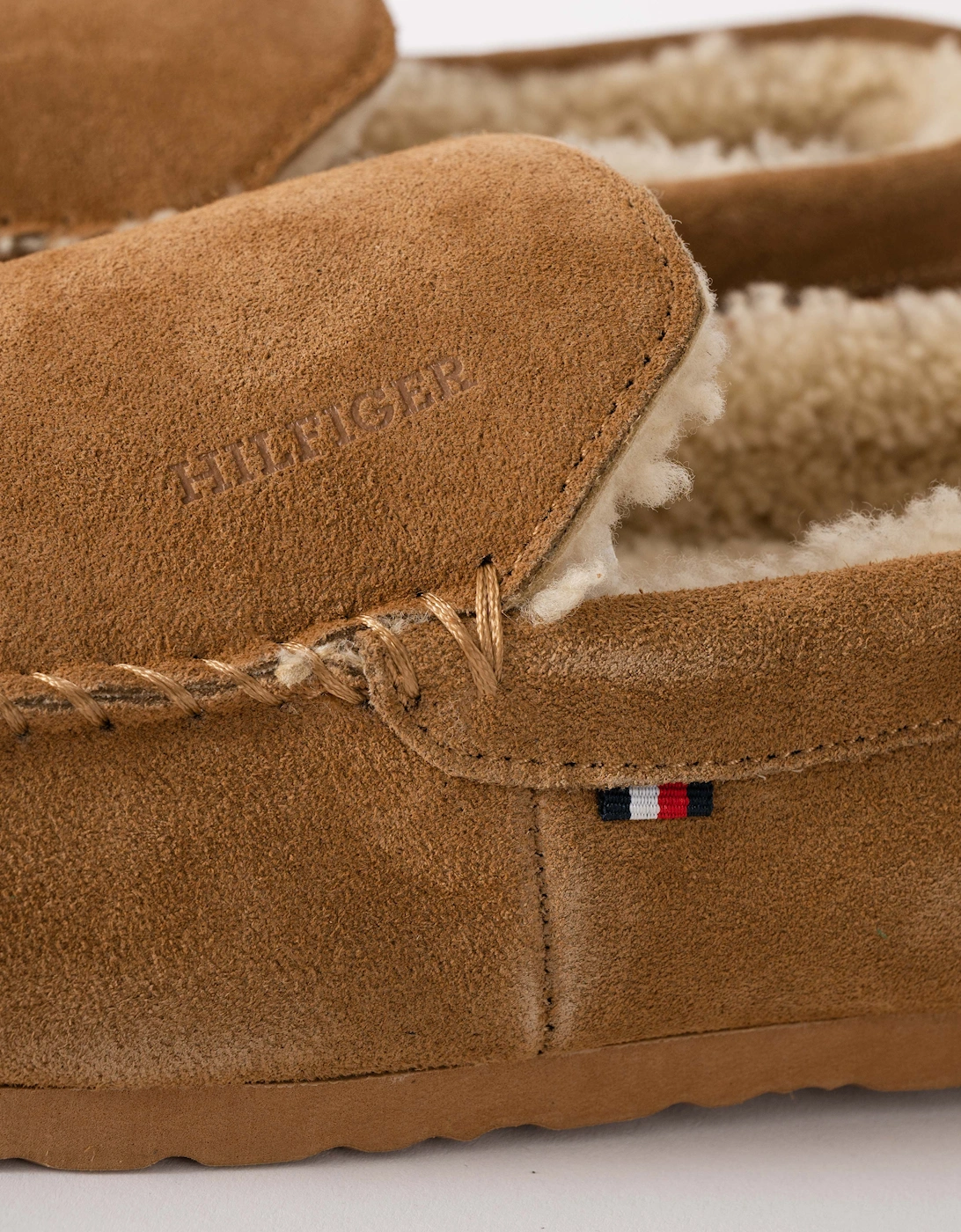 Suede Shirling Hilfiger Mens House Slippers - Sahara