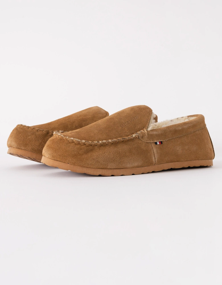 Suede Shirling Hilfiger Mens House Slippers - Sahara