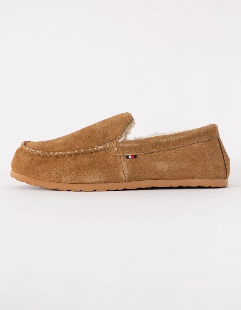 Suede Shirling Hilfiger Mens House Slippers - Sahara
