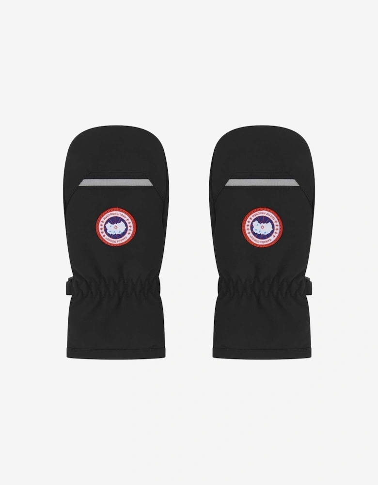 Kids Arctic Down Mittens in Black