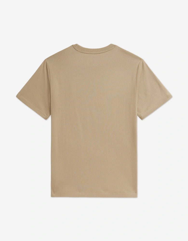 Boys Jersey Logo T-Shirt in Beige