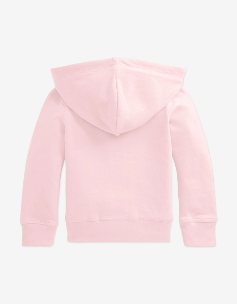 Girls Logo Zip Up Top in Pink