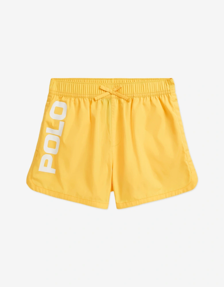 Girls Athletic Polo Shorts in Yellow