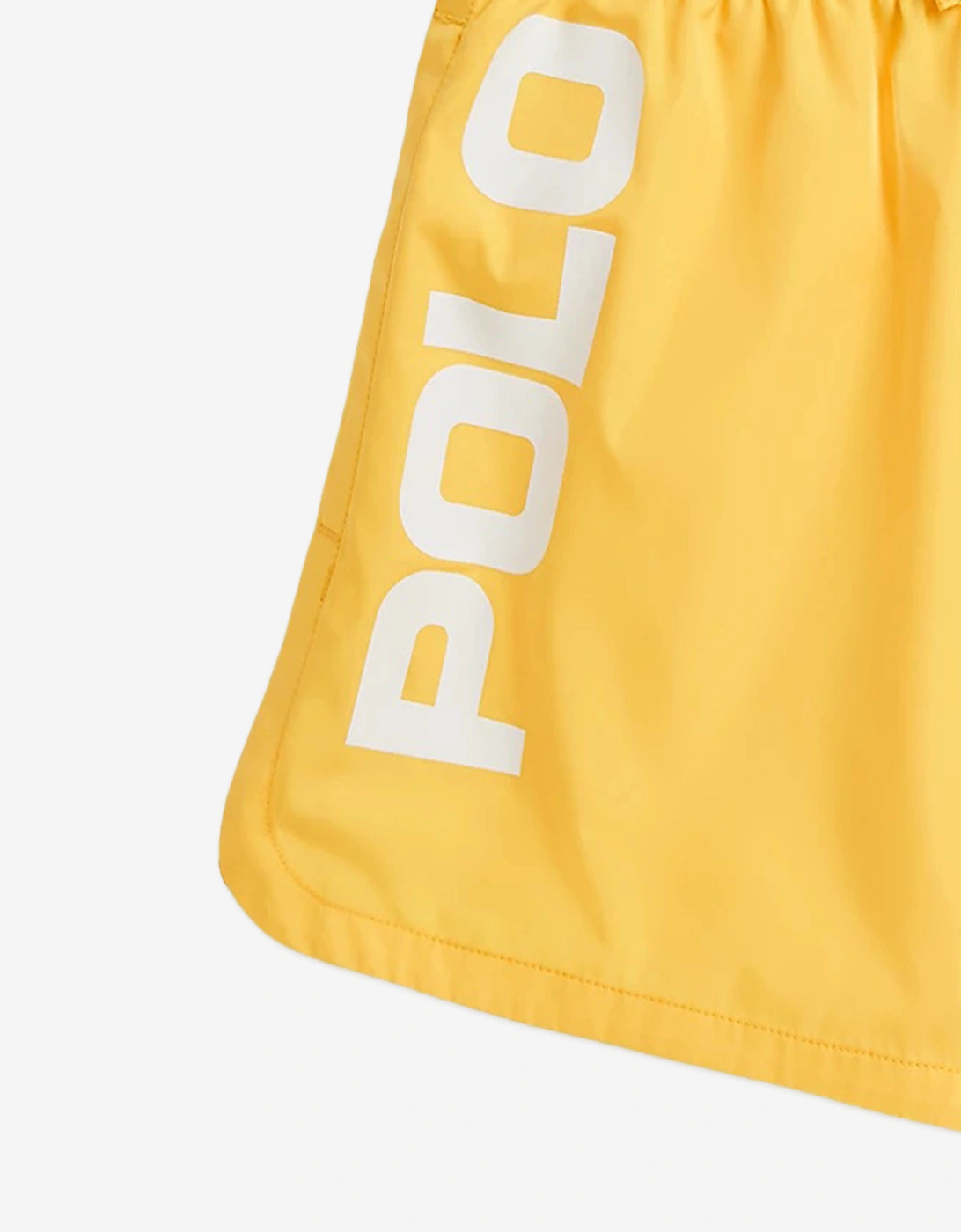 Girls Athletic Polo Shorts in Yellow