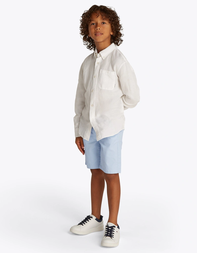 Boys Belted Shorts in Blue