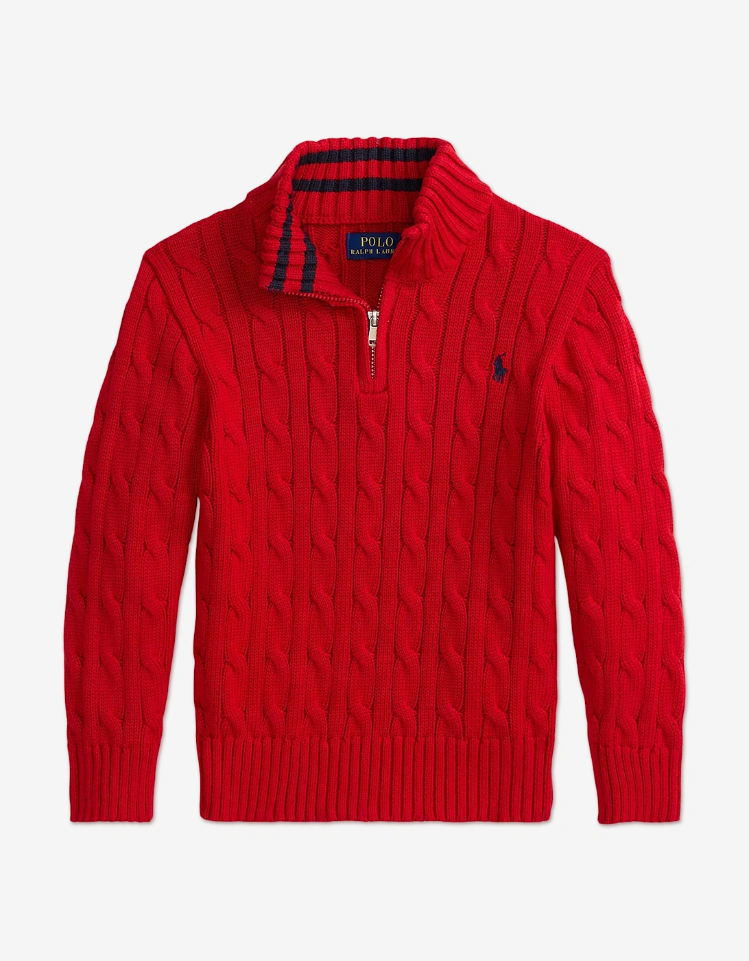Boys Half Zip Jumper in Red, 5 of 4