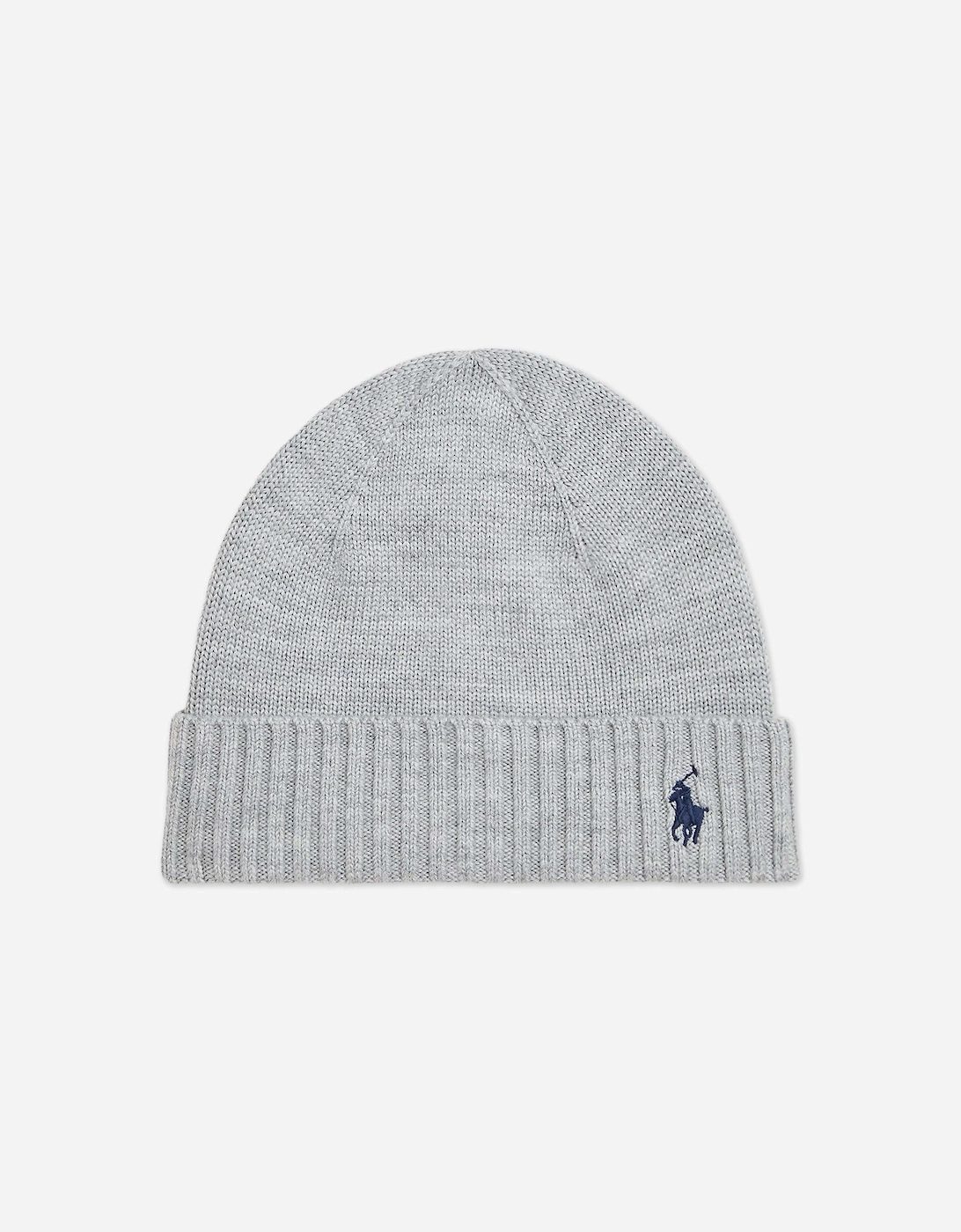 Boys Merino Wool Beanie Hat in Grey, 5 of 4