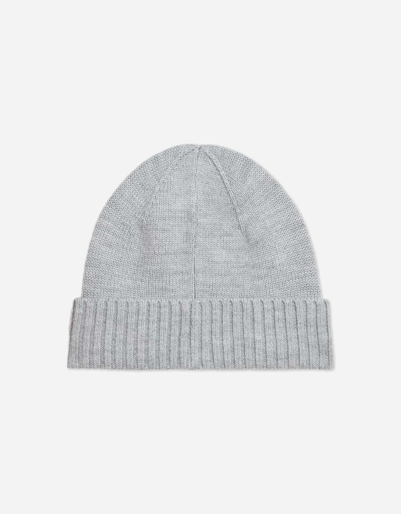 Boys Merino Wool Beanie Hat in Grey