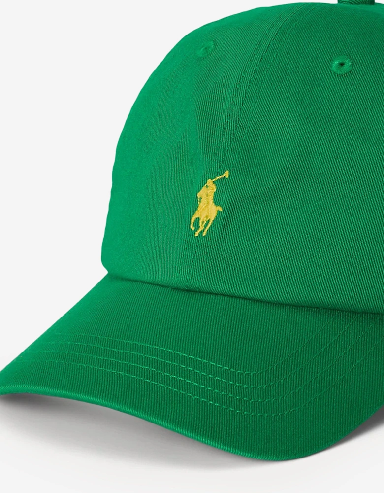 Boys Chino Twill Logo Cap in Green