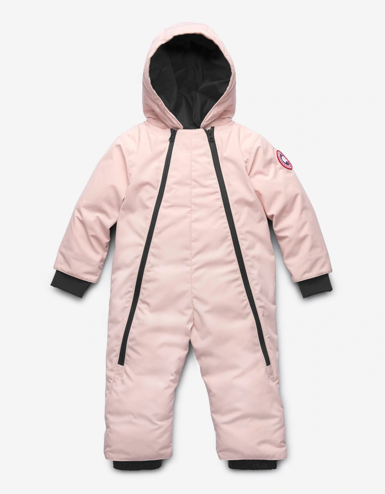 Baby Girls Down Padded Lamb Snowsuit in Pink