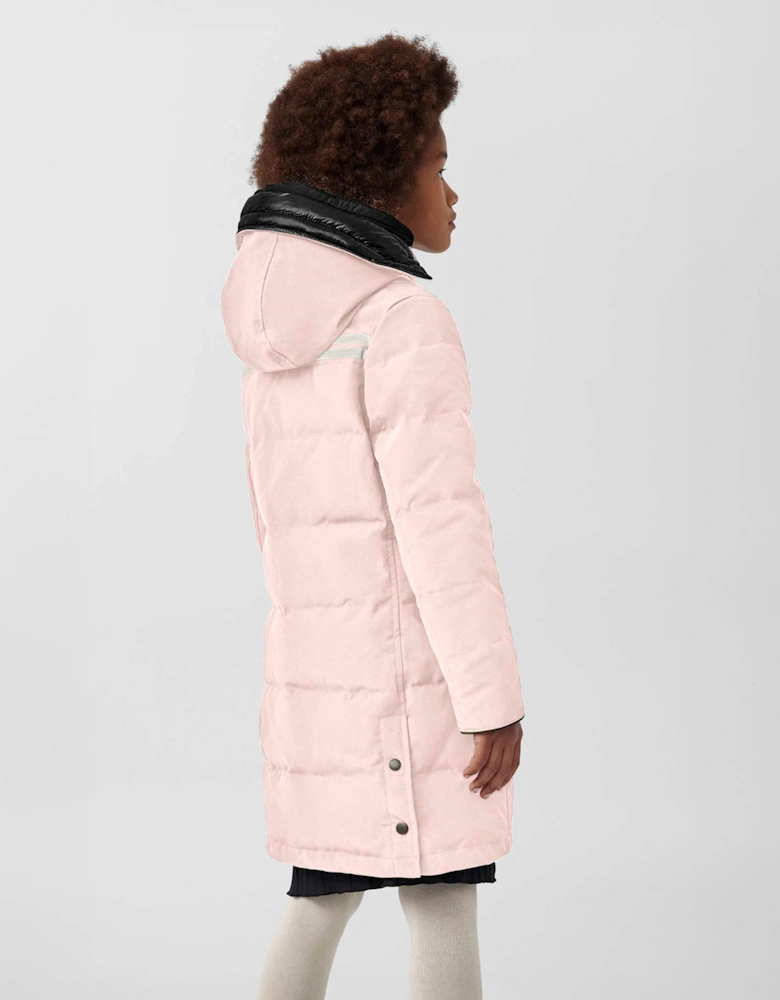Girls Down Padded Juniper Parka Coat in Pink