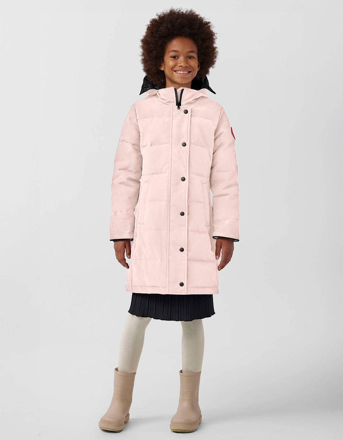 Girls Down Padded Juniper Parka Coat in Pink