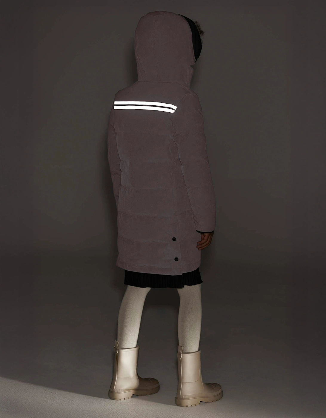 Girls Down Padded Juniper Parka Coat in Pink