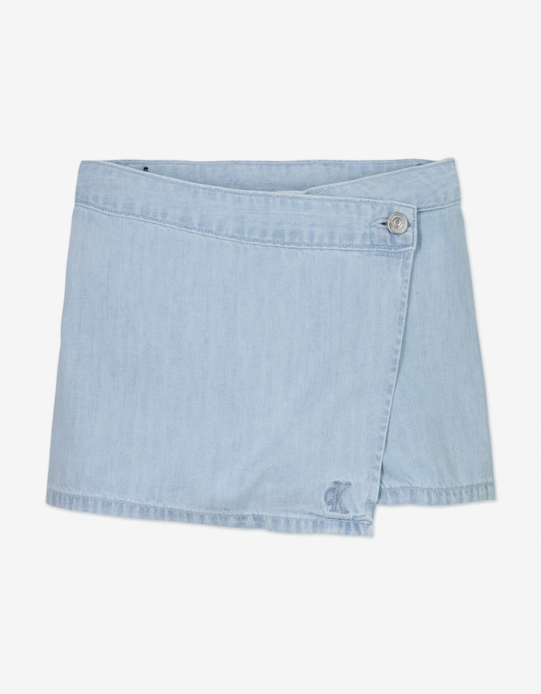 Girls Denim Skort in Blue